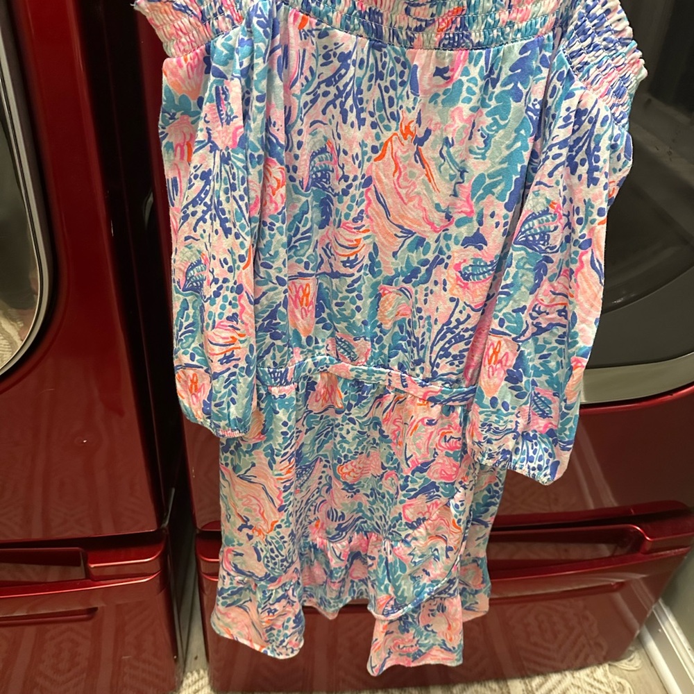 Lilly Pulitzer Blue and Pink Patterned Dress